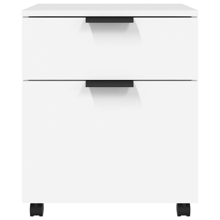 Mobile File Cabinet With Wheels White 45X38X54 Cm Engineered Wood Noopxb