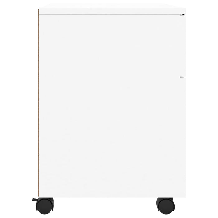 Mobile File Cabinet With Wheels White 45X38X54 Cm Engineered Wood Noopxb
