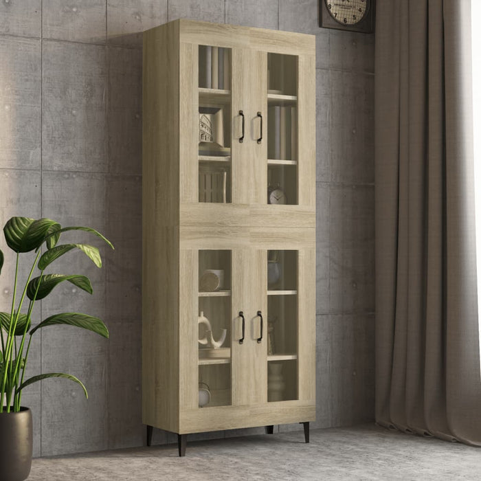 Hanging Wall Cabinet Sonoma Oak 69.5X34X90 Cm Noxxnn