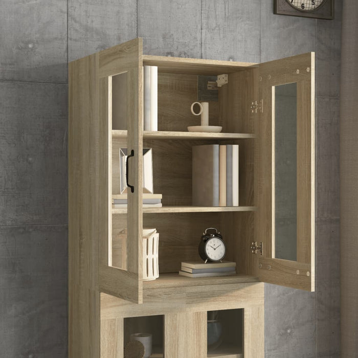 Hanging Wall Cabinet Sonoma Oak 69.5X34X90 Cm Noxxnn