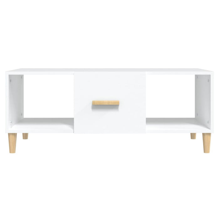 Coffee Table White 102X50X40 Cm Engineered Wood Noxlkb