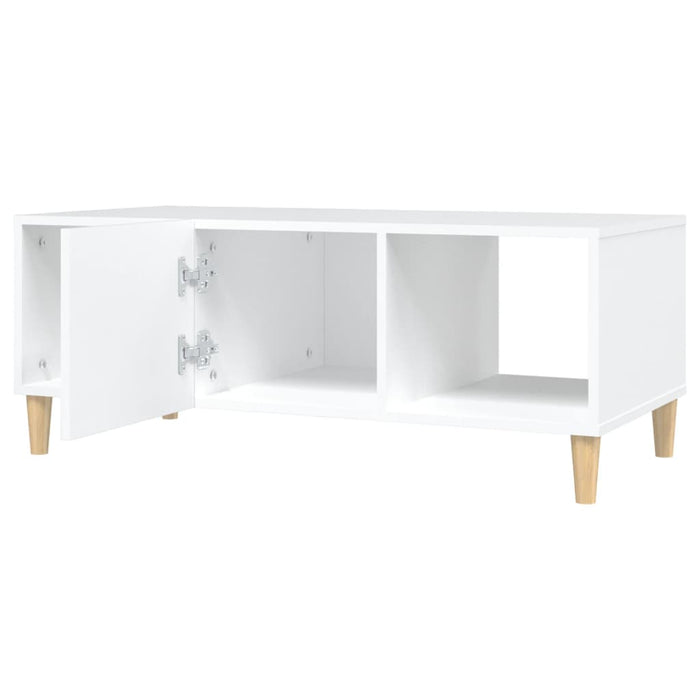 Coffee Table White 102X50X40 Cm Engineered Wood Noxlkb