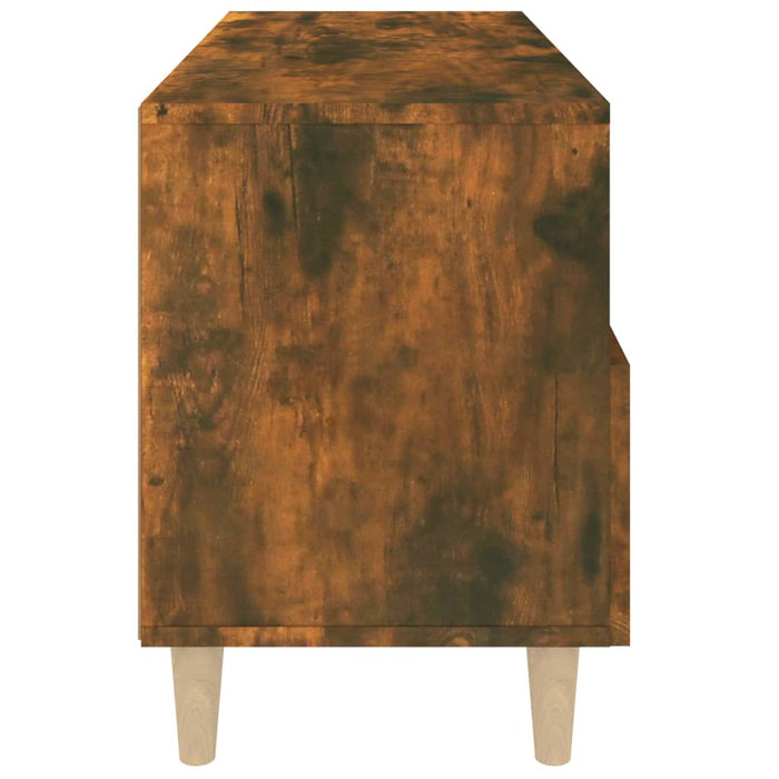 Tv Cabinet Smoked Oak 80X36X50 Cm Engineered Wood Noiank
