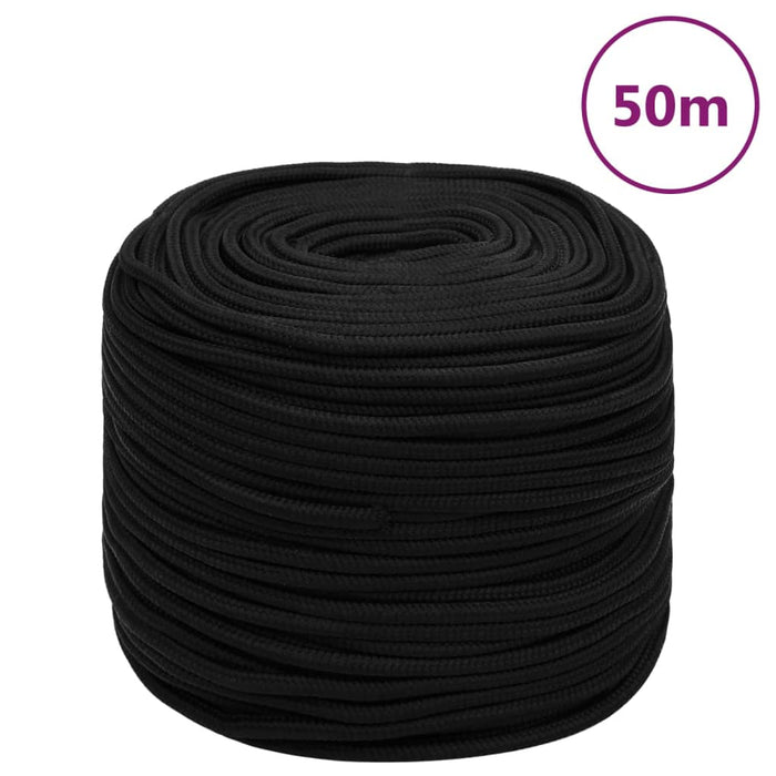 Work Rope Black 6 Mm 50 M Polyester Opxnot