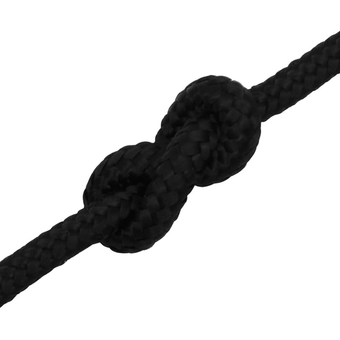 Work Rope Black 8 Mm 50 M Polyester Opxnon
