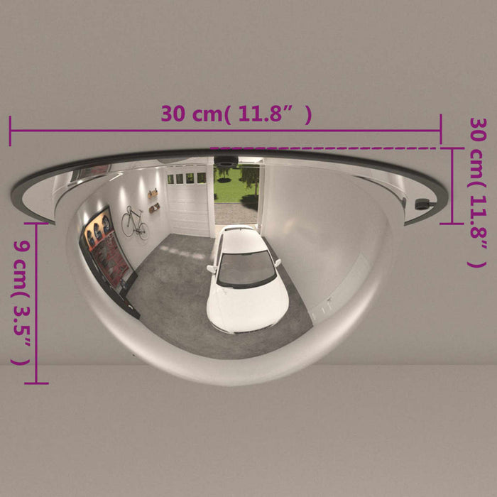 Full Domed Traffic Mirror Ø30 Cm Acrylic Optbko