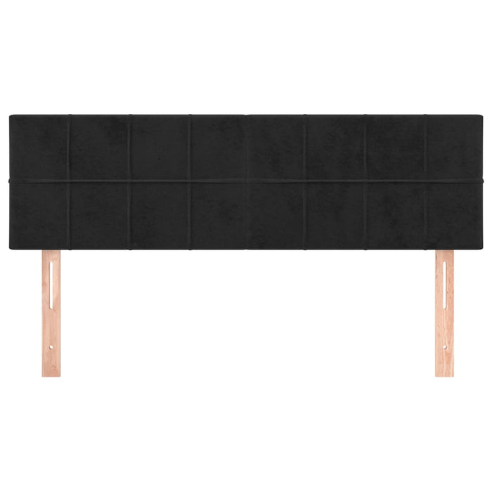 Double Size Headboards 2 Pcs Black 72 Cm Velvet Talbpl