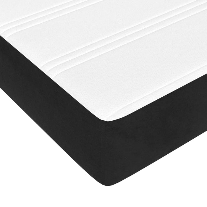 Queen Size Pocket Spring Bed Mattress Black 153X203X20 Cm Velvet Tainnp