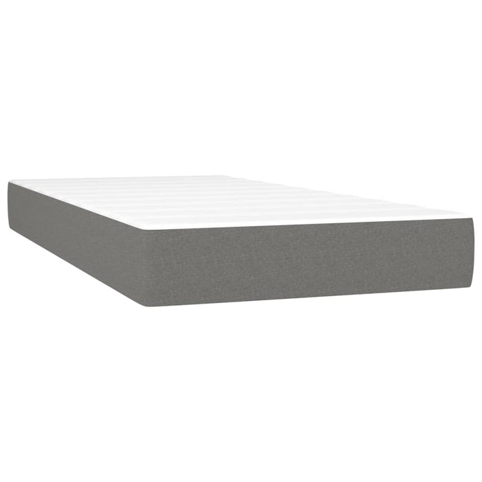 King Single Size Pocket Spring Bed Mattress Dark Grey 107X203X20 Cm Fabric Taikbx