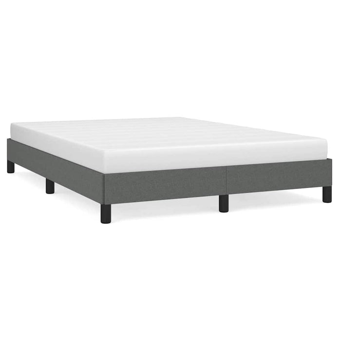 Double Size Bed Frame Without Mattress Dark Grey 137X187 Cm Fabric Talipk