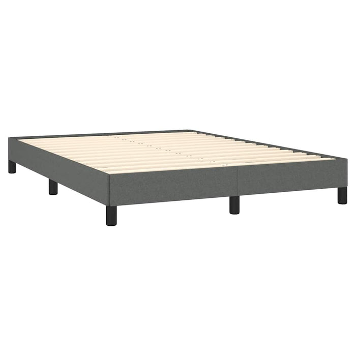 Double Size Bed Frame Without Mattress Dark Grey 137X187 Cm Fabric Talipk