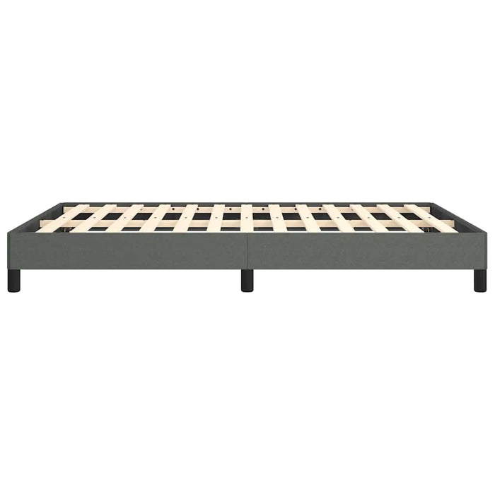 Double Size Bed Frame Without Mattress Dark Grey 137X187 Cm Fabric Talipk