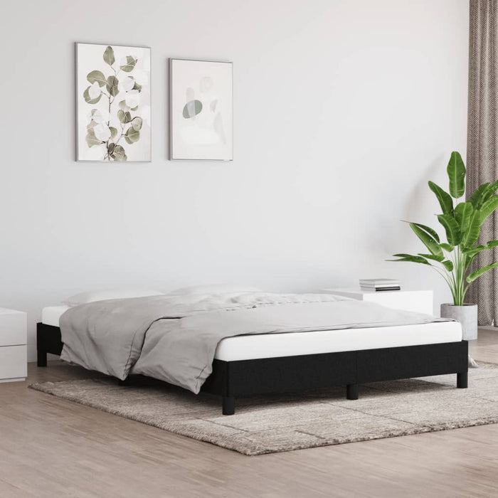 Queen Size Bed Frame Without Mattress Black 152X203 Cm Fabric Talilt