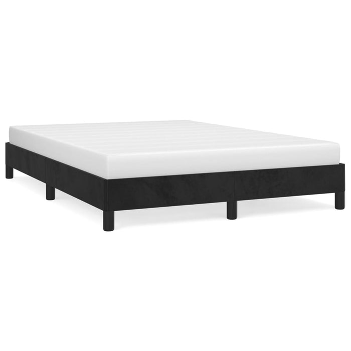 Queen Size Bed Frame Without Mattress Black 152X203 Cm Velvet Taiboo