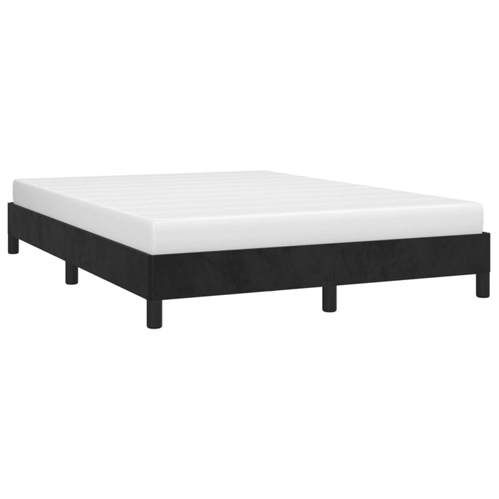 Queen Size Bed Frame Without Mattress Black 152X203 Cm Velvet Taiboo