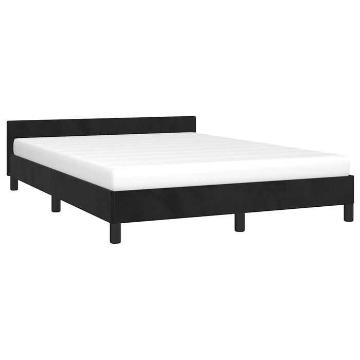 Queen Size Bed Frame Without Mattress Black Velvet Tailbn