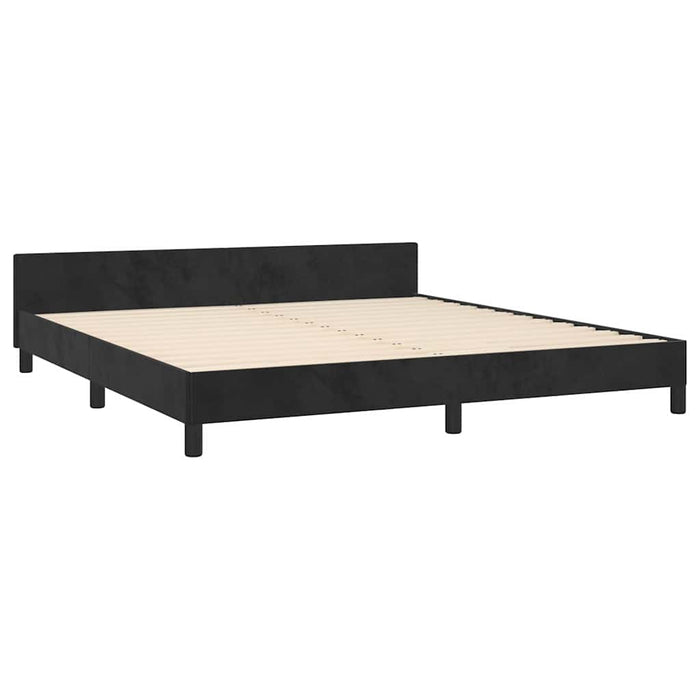 Queen Size Bed Frame Without Mattress Black Velvet Tailbn