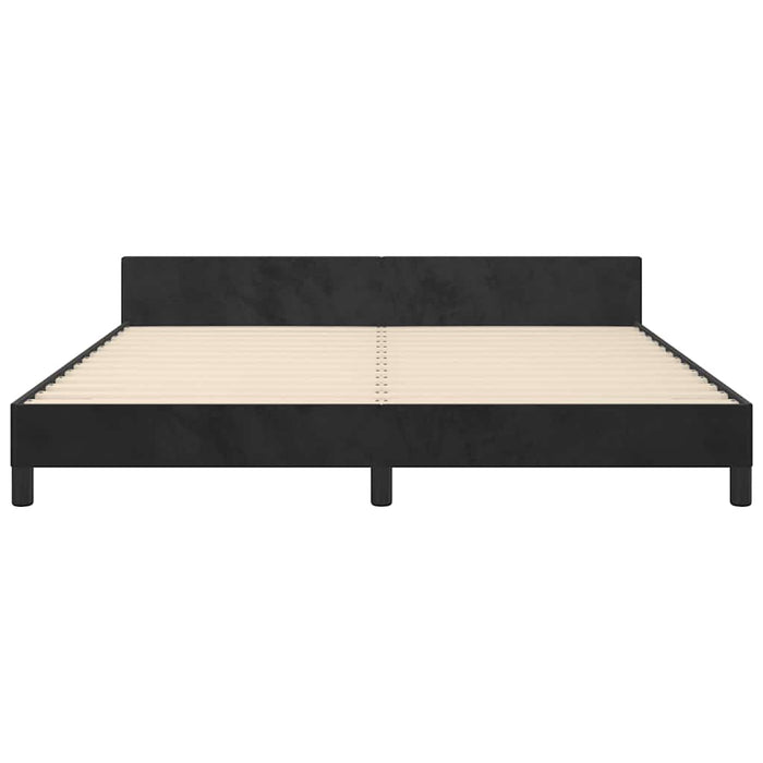 Queen Size Bed Frame Without Mattress Black Velvet Tailbn