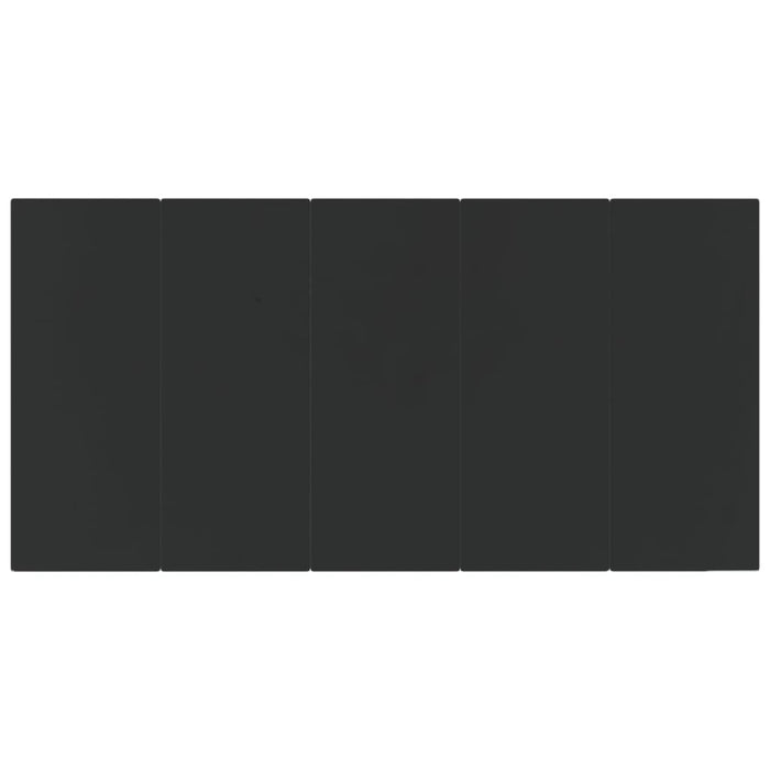 Garden Dining Table Black 200X100X74Cm Steel And Tempered Glass Tokxnb