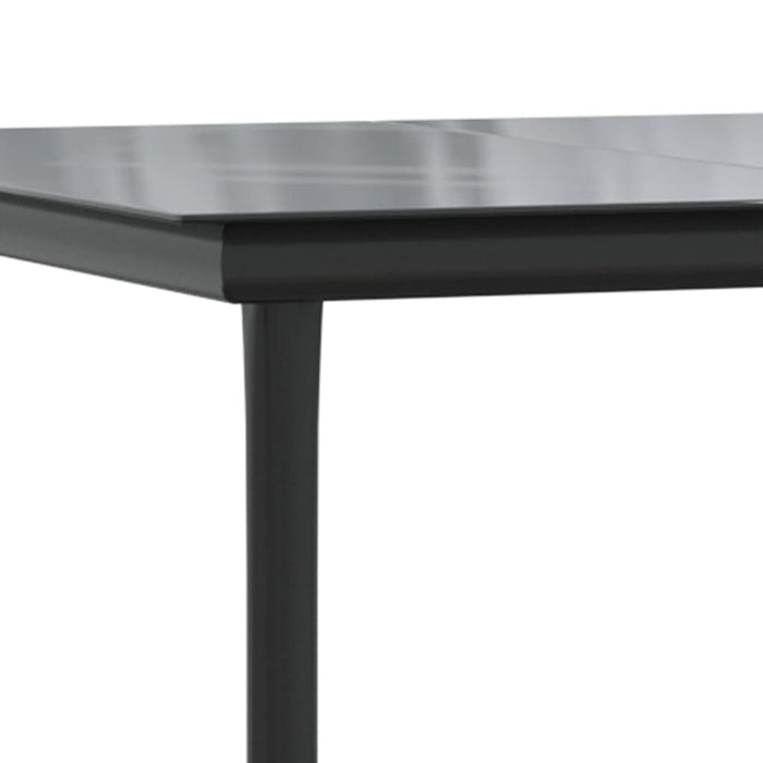 Garden Dining Table Black 200X100X74Cm Steel And Tempered Glass Tokxnb