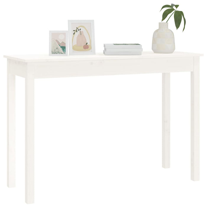 Console Table White 110X40X75 Cm Solid Wood Pine Noaxab