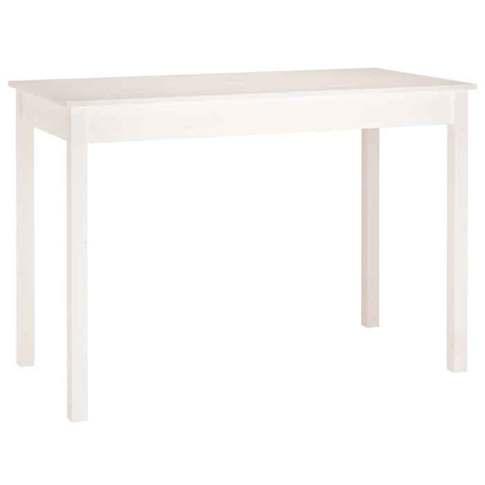 Dining Table White 110X55X75 Cm Solid Wood Pine Noaxpb