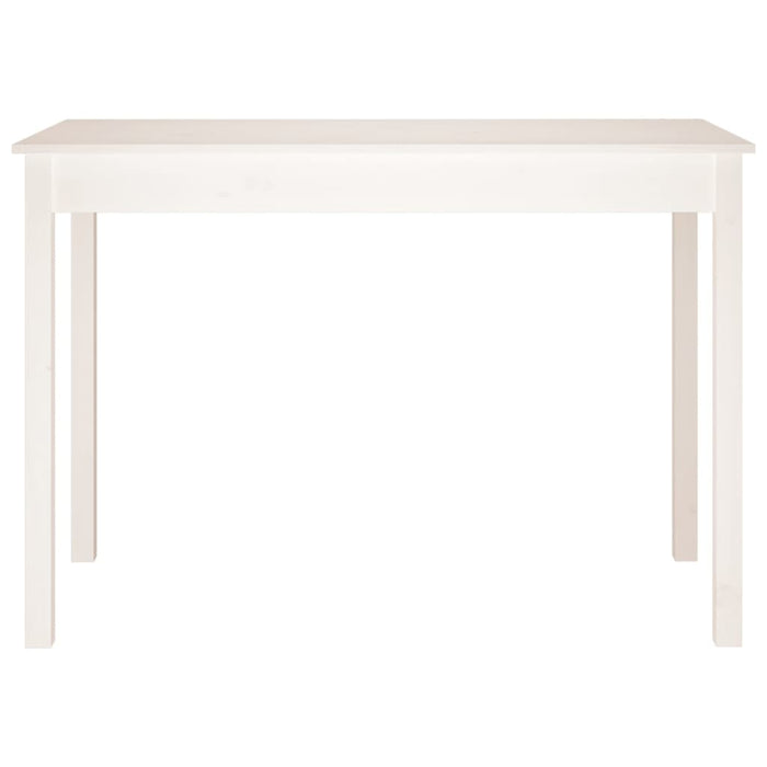Dining Table White 110X55X75 Cm Solid Wood Pine Noaxpb