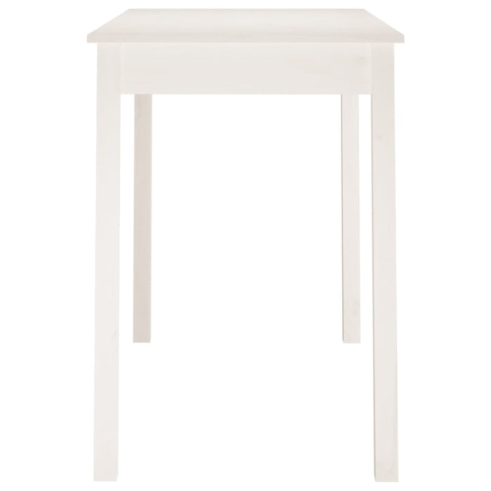 Dining Table White 110X55X75 Cm Solid Wood Pine Noaxpb