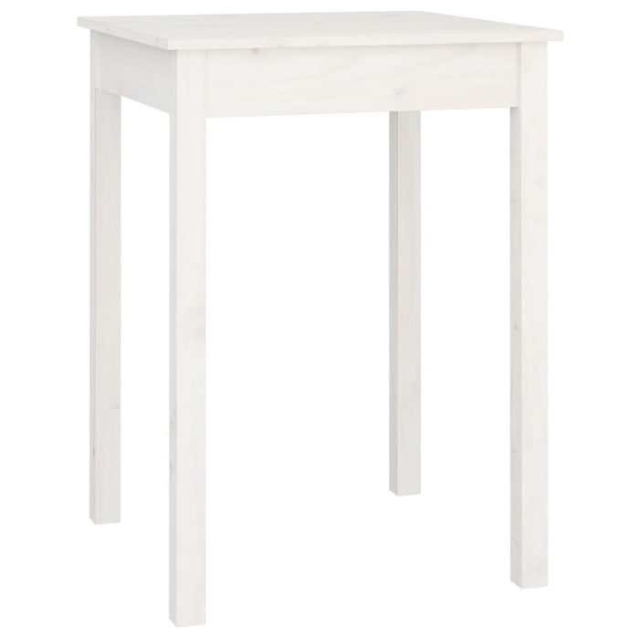 Dining Table White 55X55X75 Cm Solid Wood Pine Noaxpp