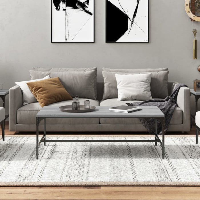 Coffee Table Grey Sonoma 100X50X35 Cm Engineered Wood Noktkb
