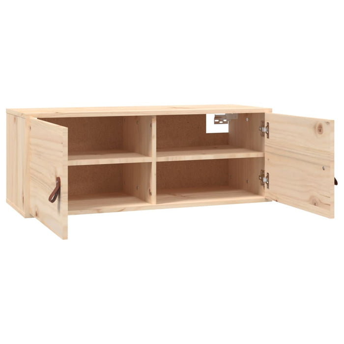 Wall Cabinet 80X30X30 Cm Solid Wood Pine Nontip