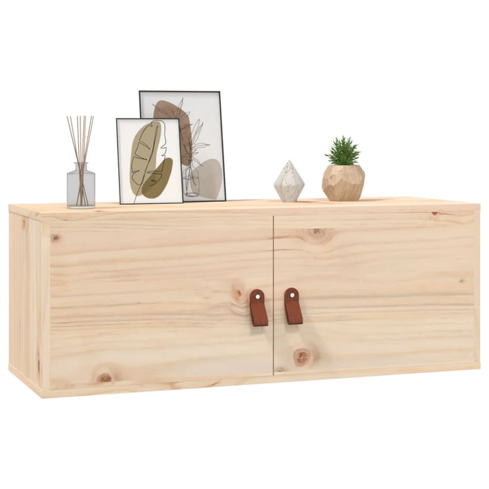 Wall Cabinet 80X30X30 Cm Solid Wood Pine Nontip