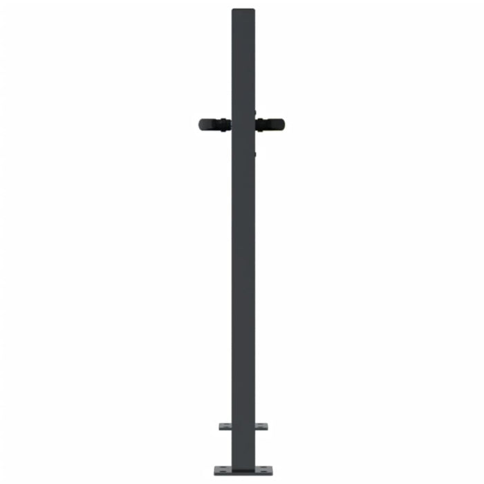 Garden Gate Anthracite 105X80 Cm Steel Grass Design Optoll