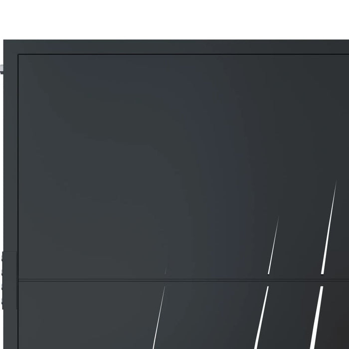 Garden Gate Anthracite 105X80 Cm Steel Grass Design Optoll