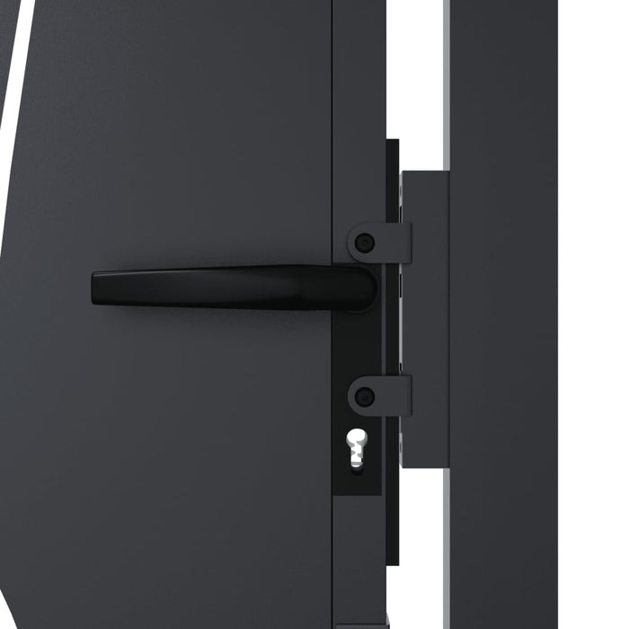 Garden Gate Anthracite 105X80 Cm Steel Grass Design Optoll