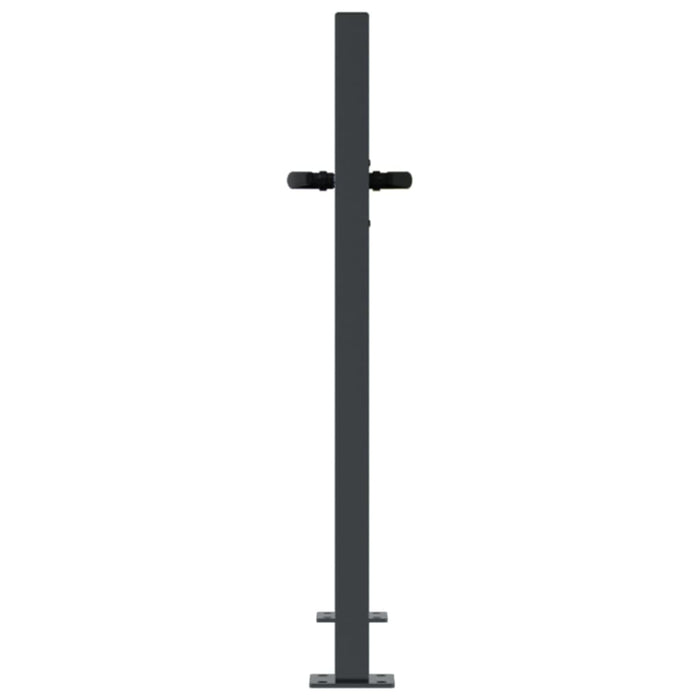 Garden Gate Anthracite 105X105 Cm Steel Grass Design Optoli