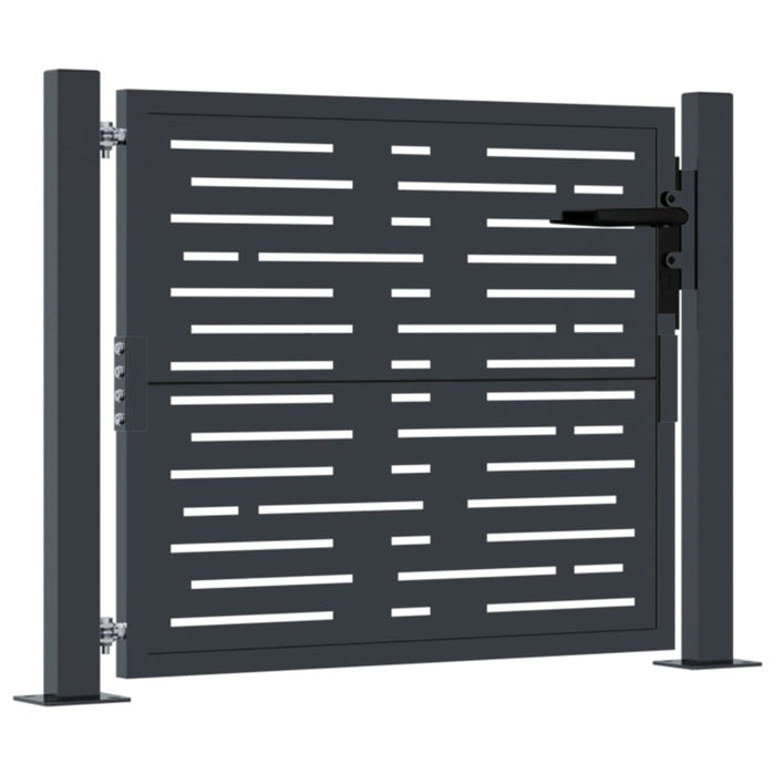 Garden Gate Anthracite 105X80 Cm Steel Square Design Optokb