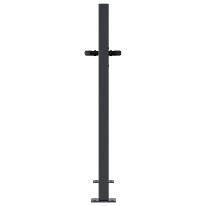 Garden Gate Anthracite 105X80 Cm Steel Square Design Optokb