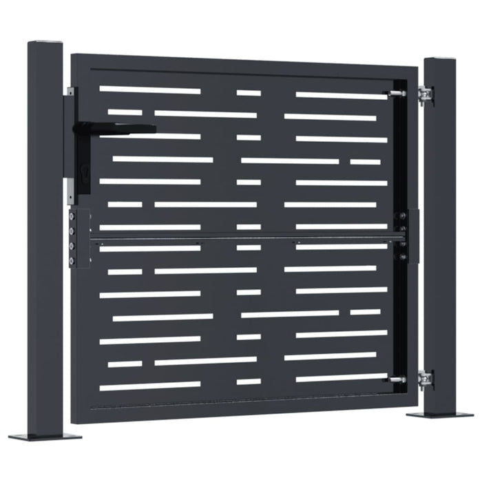 Garden Gate Anthracite 105X105 Cm Steel Square Design Optoko