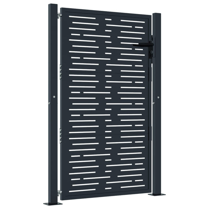 Garden Gate Anthracite 105X130 Cm Steel Square Design Optokx