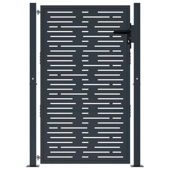 Garden Gate Anthracite 105X130 Cm Steel Square Design Optokx