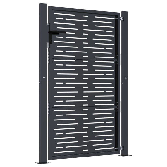Garden Gate Anthracite 105X130 Cm Steel Square Design Optokx