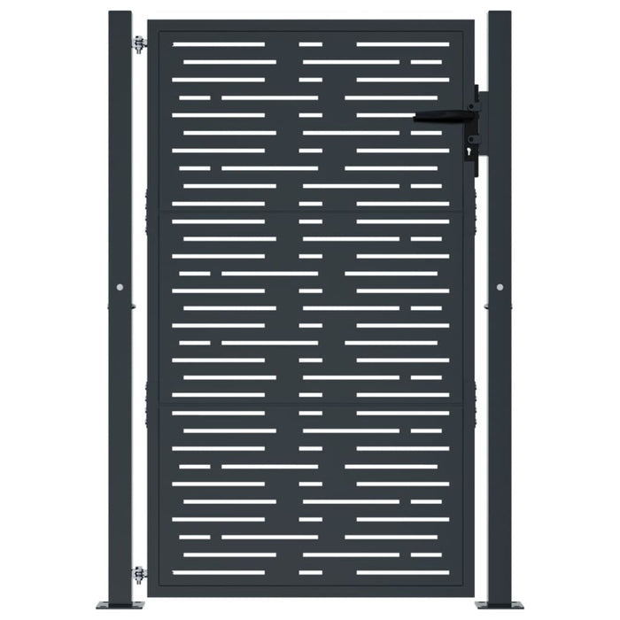 Garden Gate Anthracite 105X155 Cm Steel Square Design Optokt