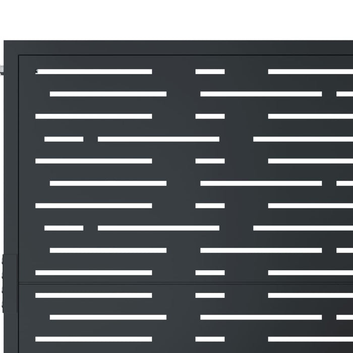 Garden Gate Anthracite 105X155 Cm Steel Square Design Optokt