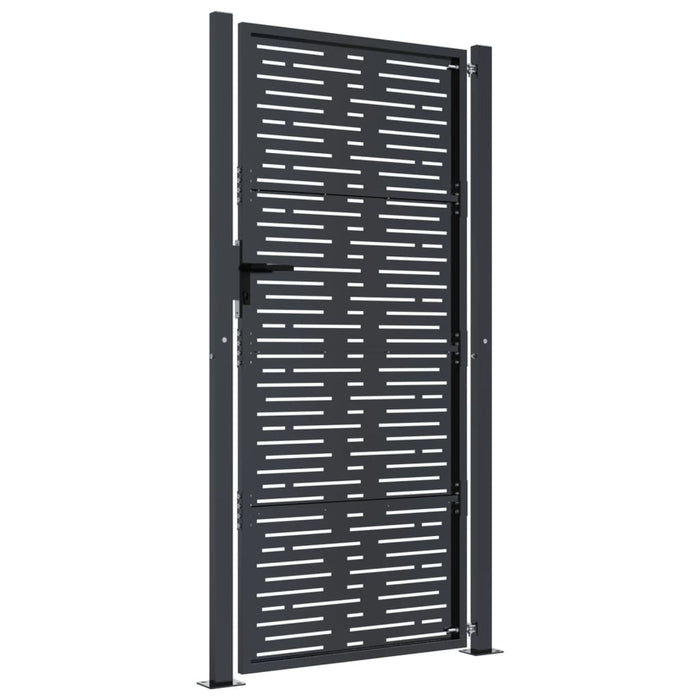 Garden Gate Anthracite 105X180 Cm Steel Square Design Optoka
