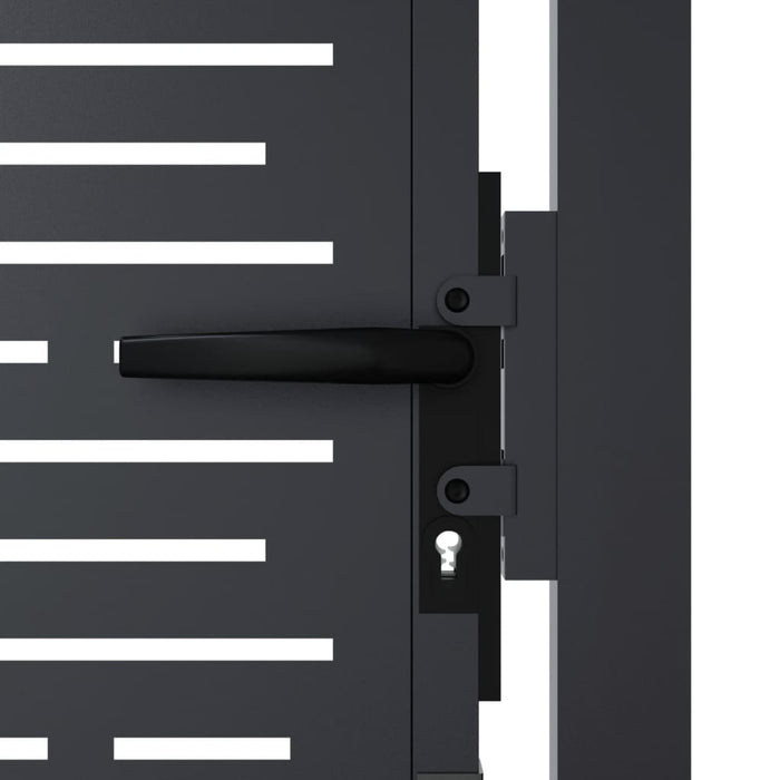 Garden Gate Anthracite 105X180 Cm Steel Square Design Optoka