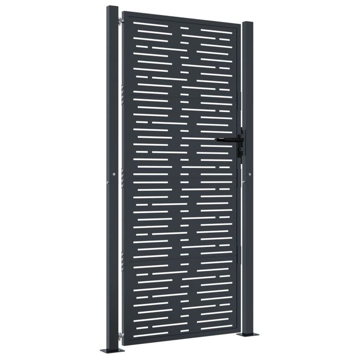 Garden Gate Anthracite 105X205 Cm Steel Square Design Optokp