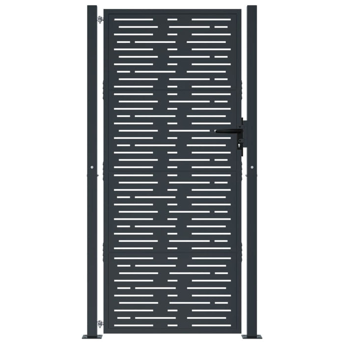 Garden Gate Anthracite 105X205 Cm Steel Square Design Optokp