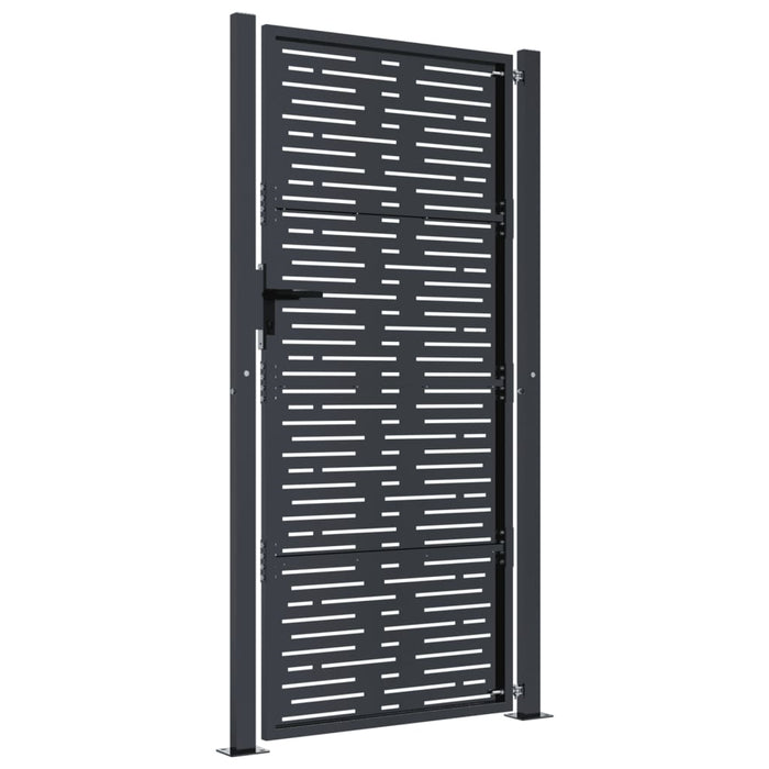 Garden Gate Anthracite 105X205 Cm Steel Square Design Optokp