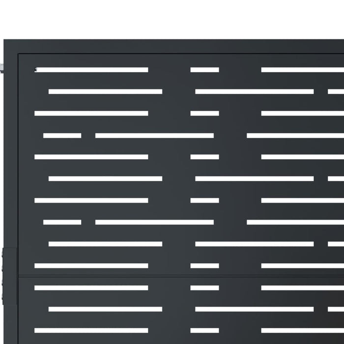 Garden Gate Anthracite 105X205 Cm Steel Square Design Optokp